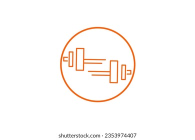 Gym fitness logo design. Minimalist Gym Logo Template
