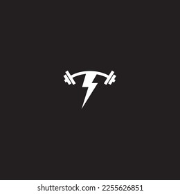 Gym and fitness logo design template, Made with lines that look elegant and minimalist.