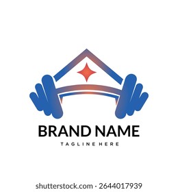 gym fitness logo design template