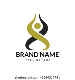 gym fitness logo design template