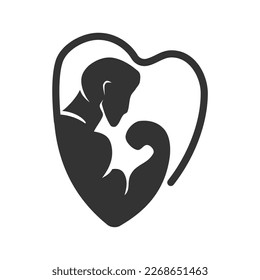 Gym, fitness logo or label. icon Sport, bodybuilding concept. Vector illustration template