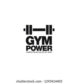 gym fitness logo layout design vector illustration