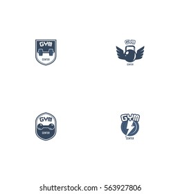 Gym And Fitness Logo Vector Element Set