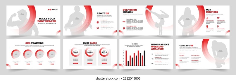 Gym or Fitness Presentation Template or Fitness Presentation Design