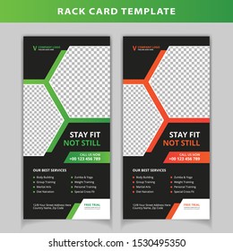 Gym And Fitness Rack Card Template