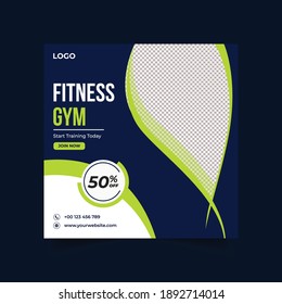 Fitness von FitnessTM Gestalten Sie Ihr Body Banner Social Media Post Template Design