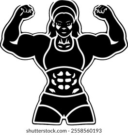 Gym and fitness silhouette design Minimal Icon style hand drawn 