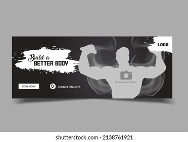Gym and Fitness social media banner template