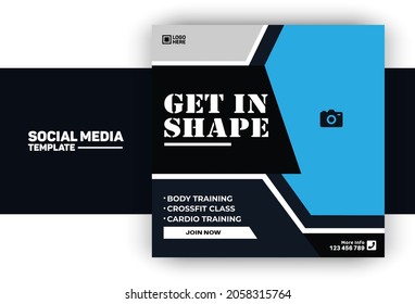 GYM Fitness Social Media Post Template 