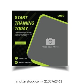 Gym and Fitness social media post template