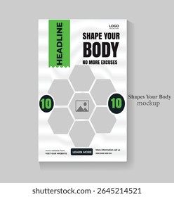 Gym Fitness social media post design template. Suitable for social media, flyers, banner Gym and fitness workout flyer bodybuilding sport athletic flyer template design poster