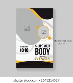 Gym Fitness social media post design template. Suitable for social media, flyers, banner Gym and fitness workout flyer bodybuilding sport athletic flyer template design poster