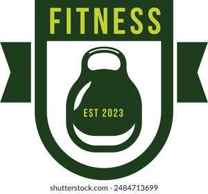 Fitness Fitness Fitness Sport Embleme und Logos Vektorgrafik Set mit Langhanteln Hanteln Kettlebells und Muscle Body Man Silhouetten und Händen, Athletik Workout Sport Club, Active Lifestyle.