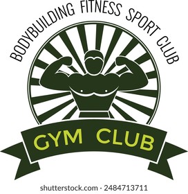 Fitness Fitness Fitness Sport Embleme und Logos Vektorgrafik Set mit Langhanteln Hanteln Kettlebells und Muscle Body Man Silhouetten und Händen, Athletik Workout Sport Club, Active Lifestyle.