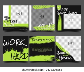 Gym, fitness , and sports social media post template