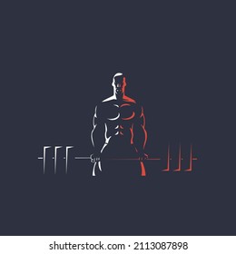 Gym Fitness Strong Lifting logo design template, design for gym and fitness