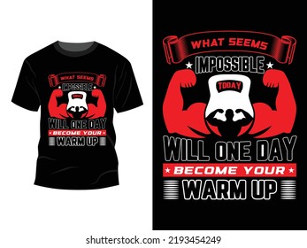 Gym Fitness T Shirt Design