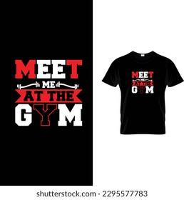 Gym and Fitness t shirt design vector