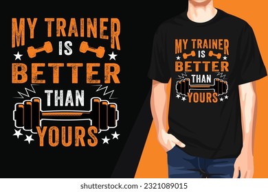 Gym Fitness T shirt Design or Motivation T Shirt design or t shirt design template or vector