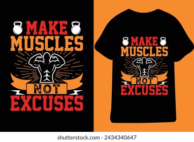 Gym Fitness T Shirt Design  vector file