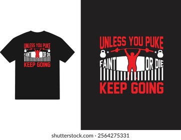 Gym and fitness t shirt with quotes