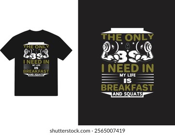 Gym and fitness t shirt with quotes