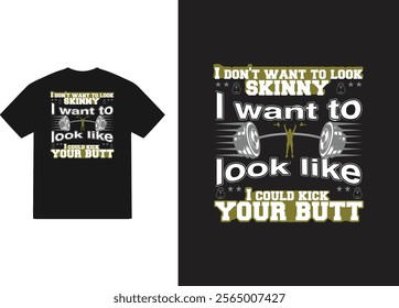 Gym and fitness t shirt with quotes