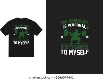 Gym and fitness t shirt with quotes