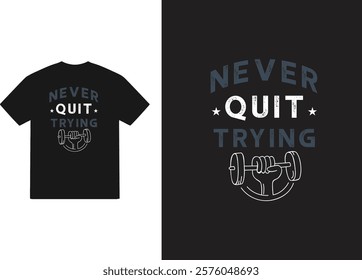 Gym and fitness t shirt with quotes