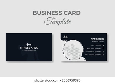 Gym fitness trainer business card