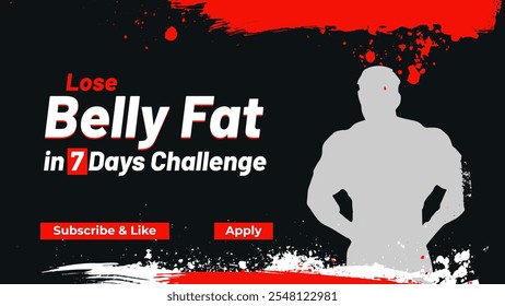 Gym and Fitness training video thumbnail or web banner