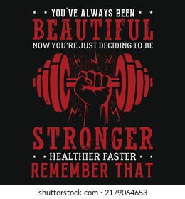 Gym or fitness tshirt design