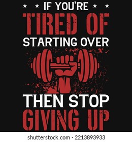 Gym or fitness tshirt design