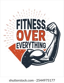 Gimnasio Fitness Diseño de camiseta para la Impresión a la carta