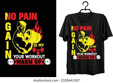 Gym and fitness T-shirt Design. Typography, Custom, Vector t-shirt design. Gym and Fitness t-shirt design for all gym lovers and fitness clubs.
