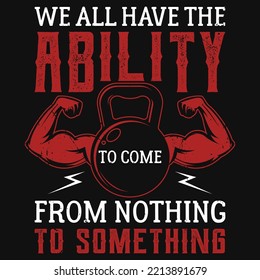 Gym or fitness tshirt design vector design 