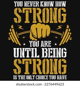 
Gym or fitness tshirt design vector design 