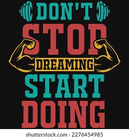 Gym or fitness tshirt design vector design 