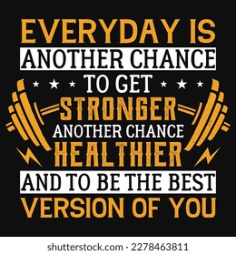 Gym or fitness tshirt design vector design