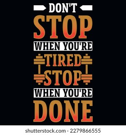 Gym or fitness tshirt design vector design