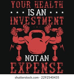 Gym or fitness tshirt design vector design