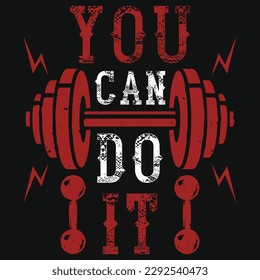 Gym or fitness tshirt design vector design