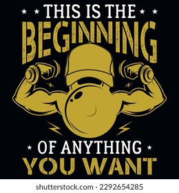 Gym or fitness tshirt design vector design