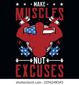 Gym or fitness tshirt design vector design
