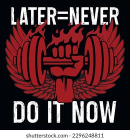 Gym or fitness tshirt design vector design