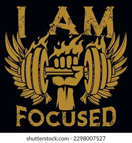 Gym or fitness tshirt design vector design