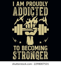 Gym or fitness tshirt design vector design