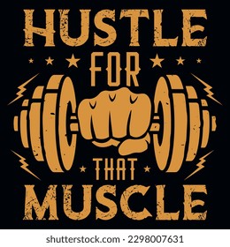 Gym or fitness tshirt design vector design