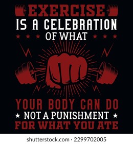 Gym or fitness tshirt design vector design
