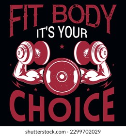 Gym or fitness tshirt design vector design